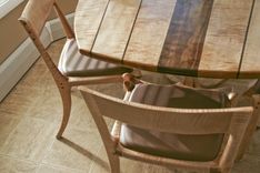 Tiger Maple And Walnut Soft Pentagonal Table 2 small