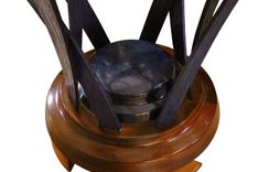 Round Side Table With Inset Glass Top 2 small