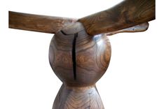 Sculpted Log Base Table With Feet 2 small