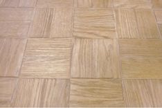 Wood Tiled Table With Metal Sculpture Base 3 small