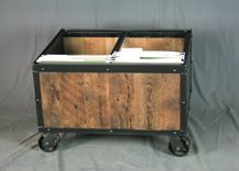 Reclaimed Wood File Cart. Rolling. Vintage Rustic & Modern Office Furniture. Customizable. 2 small