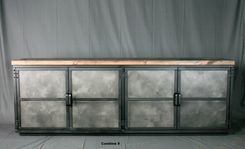 Industrial Credenza, Media Console, Reclaimed Wood Buffet.  Handmade. Tv Stand. 1 small