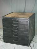 Vintage Flat File Cabinet Reclaimed Wood. Architectural & Drafting Cabinet, Tool Cabinet 1 small
