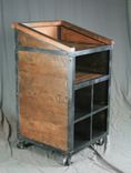 Reclaimed Wood Industrial Hostess Stand (Host), Rustic Podium. Restaurant & Hotel Furniture. 1 small