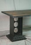 Custom Handmade Modern Industrial Desk W/ Girder Legs. 3 small
