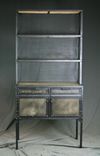 Industrial Pantry Shelving – Reclaimed Wood & Steel - Buffet, Bar, Liquor Cabinet 1 small