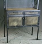 Industrial Pantry Shelving – Reclaimed Wood & Steel - Buffet, Bar, Liquor Cabinet 3 small