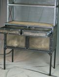 Industrial Pantry Shelving – Reclaimed Wood & Steel - Buffet, Bar, Liquor Cabinet 4 small