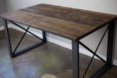 Industrial Desk. Modern Desk. Reclaimed Wood & Steel Desk. Retail Display. Customization Available 4 small