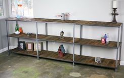 Rustic Reclaimed Wood Bookcase. Modern Shelving Unit. Industrial Display Shelf. Retail Fixture. 2 small