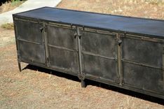 Media Console/Credenza All Steel (Reclaimed Wood Avail) Urban Loft Décor Metal Sideboard, Tv Stand 4 small
