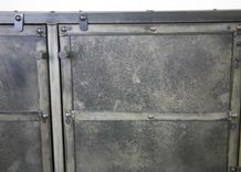Buffet - Hutch, All Steel (Reclaimed Wood Avail.) Modern Industrial, Credenza Media Console 4 small