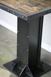 Bistro/Dining Table, Modern Industrial Design, Steel & Reclaimed Wood.  Great For Restaurant Or Bar 2 small