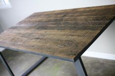Reclaimed Wood Desk. Industrial Desk. Modern Desk. Reclaimed Wood And Steel Desk. 2 small
