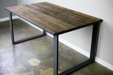 Reclaimed Wood Desk. Industrial Desk. Modern Desk. Reclaimed Wood And Steel Desk. 3 small