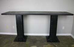 Modern Industrial Table For Bar Lounge/Nightclub. Steel, Vintage Look, Custom, Reclaimed Wood Avail. 4 small