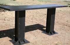 Modern Industrial Table For Bar Lounge/Nightclub. Steel, Vintage Look, Custom, Reclaimed Wood Avail. 5 small