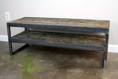 Rustic Reclaimed Wood Tv Stand. Minimalist Media Console. Industrial Style. Custom Hand-Made 3 small