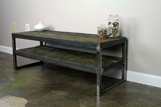 Rustic Reclaimed Wood Tv Stand. Minimalist Media Console. Industrial Style. Custom Hand-Made 4 small