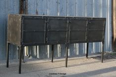 Buffet/Hutch, Modern Industrial, Mid Century, Metal Sideboard, Media Console, Rustic 1 small