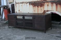 Media Console, Credenza, Buffet, Industrial, Mid Century Modern, Reclaimed Wood, Hutch 1 small