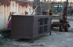 Media Console, Credenza, Buffet, Industrial, Mid Century Modern, Reclaimed Wood, Hutch 2 small