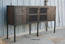Buffet/Hutch. Vintage Industrial Modern. Distressed, Reclaimed Wood. Rustic. Media Console, Tv Stand 1 small