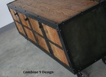 Vintage Industrial Media Console/Credenza - Rustic Reclaimed Wood, Urban, Buffet 2 small
