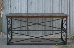 Modern Industrial Desk. (Vintage Table). French Industrial/Mid Century Design. Reclaimed Wood. 1 small