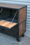 Bar Cart/Liquor Cabinet. Vintage Industrial. Urban/Modern Design. Reclaimed Wood. Rustic. Distressed 3 small