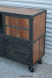 Bar Cart/Liquor Cabinet. Vintage Industrial. Urban/Modern Design. Reclaimed Wood. Rustic. Distressed 5 small