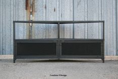 Corner Unit / Tv Stand. Vintage/Modern Industrial. Steel/Reclaimed Wood. Media Console. Rustic. 2 small