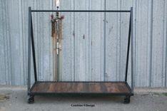 Rustic Industrial Garment Rack. Reclaimed Wood & Steel Clothes Hanger. Store Furniture. Retail 3 small