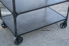 Vintage Industrial/Mid Century Modern Cart (Bar Cart, Service Cart). Urban. Handmade 4 small