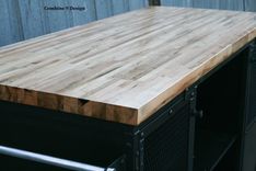 Vintage Industrial Bar Cart / Kitchen Island. Mid Century , Reclaimed Wood Avail. Liquor Cabinet. 2 small
