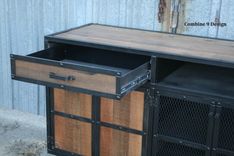 Reclaimed Wood Media Console. Rustic Credenza. Buffet. Urban/Modern. Mid Century. Loft. 3 small