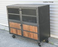 Vintage Industrial Bar Cart. Mid Century. Urban. Modern. Rustic. Liquor Cabinet. Buffet. Sideboard. 2 small