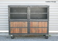 Vintage Industrial Bar Cart. Mid Century. Urban. Modern. Rustic. Liquor Cabinet. Buffet. Sideboard. 3 small
