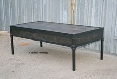 Adjustable Height Coffee Table. Lift Top. Modern/Industrial. Steel/Reclaimed Wood. Urban. Vintage. 2 small