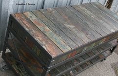Mid Century Modern/Vintage Industrial Media Console/Tv Stand. Rustic, Modern. 4 small