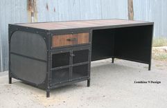 Modern Industrial L Shaped Desk. Reception Desk. Modern Style Office Furniture. Customization. 4 small