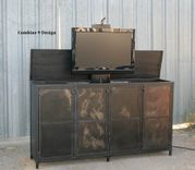 Motorized Tv Lift Cabinet - Urban Industrial Style 2 small