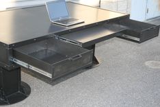 Vintage Industrial Desk With Drawers. Steel, Custom Sizes & Reclaimed Wood Avail. Urban, Modern 3 small