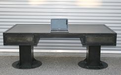 Vintage Industrial Desk With Drawers. Steel, Custom Sizes & Reclaimed Wood Avail. Urban, Modern 1 small