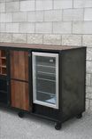 Reclaimed Wood Liquor Cabinet, Beverage Center. Refrigerator Unit, Bar, Rustic. Kitchen Island. 1 small