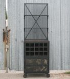 Vintage Industrial Mid Century Style Liquor Cabinet  Bar Cart 3 small