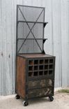 Vintage Industrial Mid Century Style Liquor Cabinet  Bar Cart 1 small