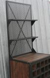 Vintage Industrial Mid Century Style Liquor Cabinet  Bar Cart 4 small