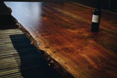 Claro Walnut Slab Dining Table 4 small