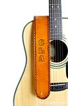 Custom Tan Leather Guitar Strap 5 small